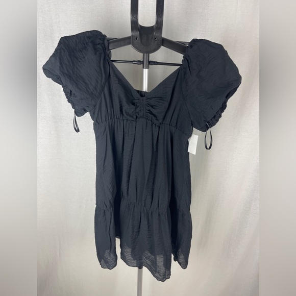 BP. Puff Sleeve Black Taffeta Mini Dress Size S (4-6) NWT - Picture 10 of 13